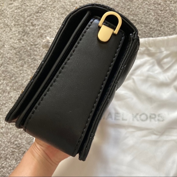 Michael Kors mini chain crossbody bag stud black leather NWT - Picture 6 of 12